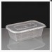 Clear Rectangular Plastic Microwavable Containers/Lids (4 sizes)